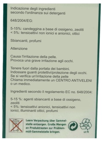 detersivo lavatrice in polvere - 1kg - professionale: tuttocasashop.live: prodotti per bucato e tessuti