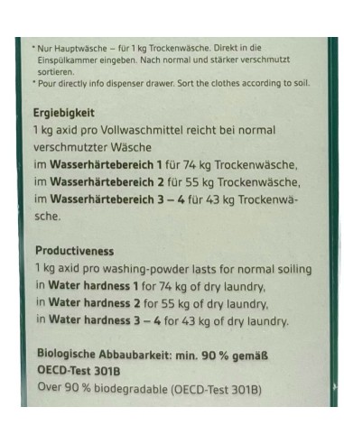detersivo lavatrice in polvere - 1kg - professionale: tuttocasashop.live: prodotti per bucato e tessuti