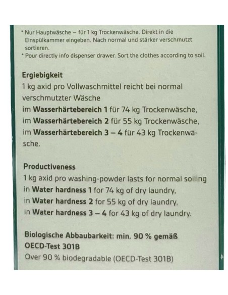 detersivo lavatrice in polvere - 1kg - professionale: tuttocasashop.live: prodotti per bucato e tessuti