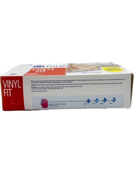 tulip vinyl fit 100 guanti in vinile non talcati - taglia gigante xl 9.5: tuttocasashop.live: pulizia e cura della casa