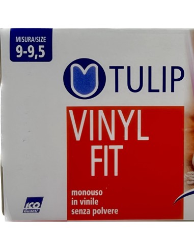 tulip vinyl fit 100 guanti in vinile non talcati - taglia gigante xl 9.5: tuttocasashop.live: pulizia e cura della casa