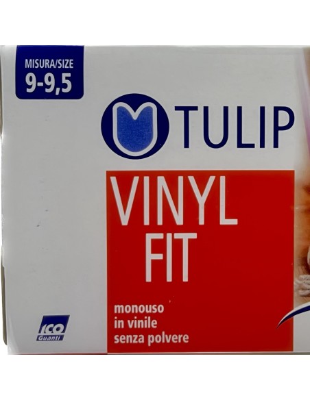 tulip vinyl fit 100 guanti in vinile non talcati - taglia gigante xl 9.5: tuttocasashop.live: pulizia e cura della casa