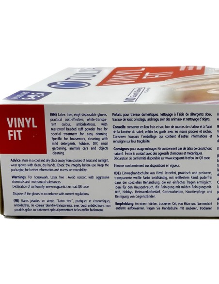 tulip vinyl fit 100 guanti in vinile non talcati - taglia gigante xl 9.5: tuttocasashop.live: pulizia e cura della casa
