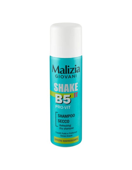 malizia giovani shake b5 pro-vit - 200ml - shampoo secco senza acqua: tuttocasashop.live: igiene e cura della persona