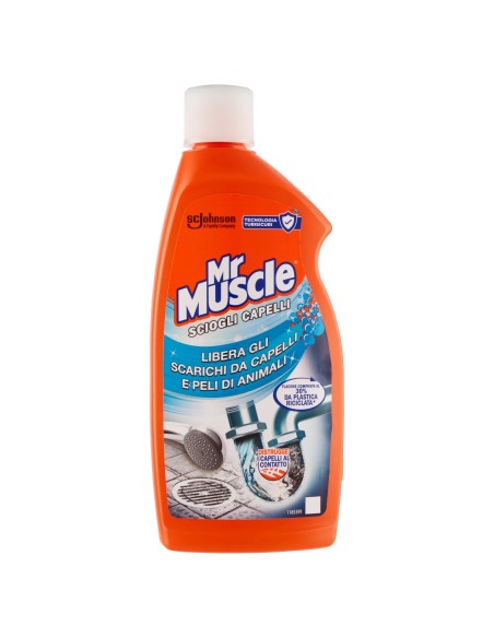mr muscle sciogli capelli gel 500ml - libera gli scarichi da capelli e peli: tuttocasashop.live: pulizia e cura della casa