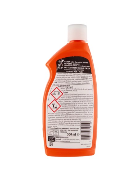 mr muscle sciogli capelli gel 500ml - libera gli scarichi da capelli e peli: tuttocasashop.live: pulizia e cura della casa