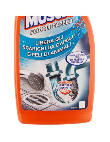 mr muscle sciogli capelli gel 500ml - libera gli scarichi da capelli e peli: tuttocasashop.live: pulizia e cura della casa