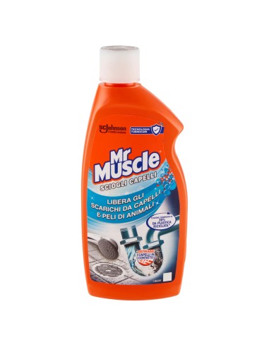 mr muscle sciogli capelli gel 500ml - libera gli scarichi da capelli e peli: tuttocasashop.live: pulizia e cura della casa