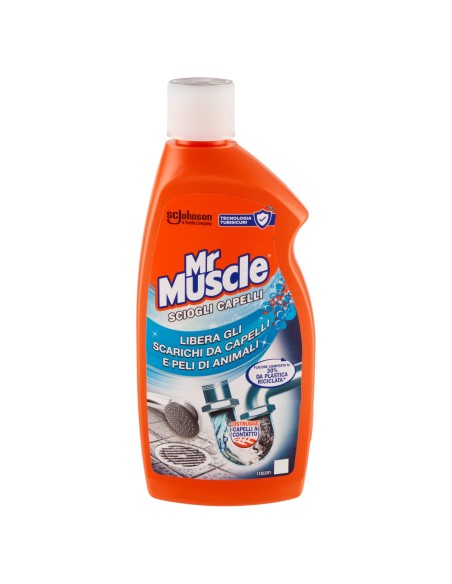 mr muscle sciogli capelli gel 500ml - libera gli scarichi da capelli e peli: tuttocasashop.live: pulizia e cura della casa