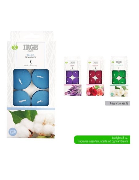 irge 8 candele tealight profumate - profumazioni assortite: tuttocasashop.live: pulizia e cura della casa