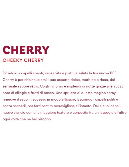 bellery shampoo secco spray 200ml - cherry - cheeky cherry: tuttocasashop.live: igiene e cura della persona
