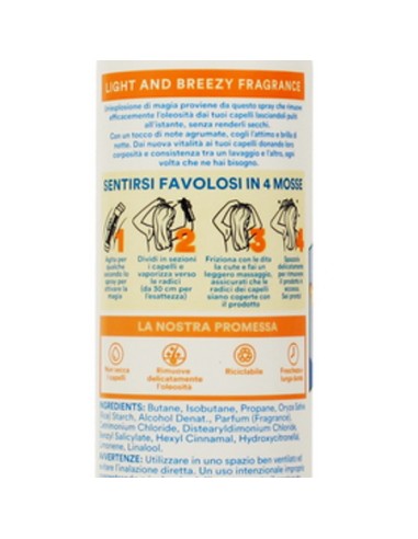 bellery shampoo secco spray 200ml - fresh - breezy citrus: tuttocasashop.live: igiene e cura della persona