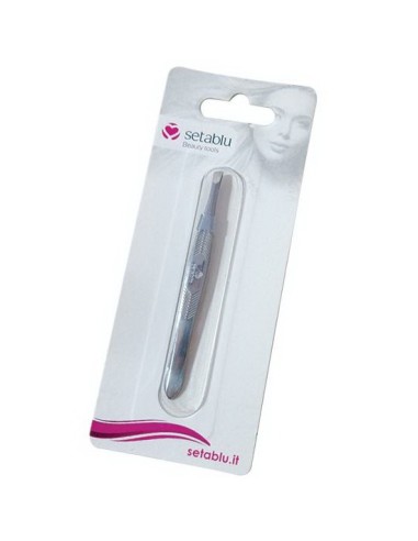 setablu pinze per ciglia con punta obliqua - color argento: tuttocasashop.live: igiene e cura della persona