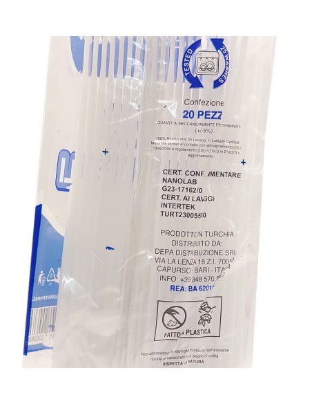 very well 20 coltelli riutilizzabili in plastica 17cm - bianchi: tuttocasashop.live: carta & monouso