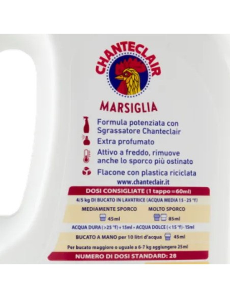 chanteclair detersivo lavatrice - 28 lavaggi 1260ml - marsiglia: tuttocasashop.live: prodotti per bucato e tessuti