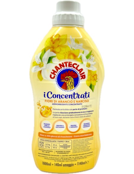 chanteclair ammorbidente concentrato - 57 lavaggi 1140 ml - arancia narciso: tuttocasashop.live: prodotti per bucato e tessuti