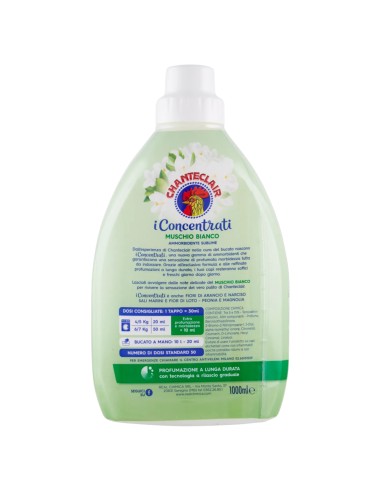 chanteclair ammorbidente concentrato - 50 lavaggi 1 litro - muschio bianco: tuttocasashop.live: prodotti per bucato e tessuti