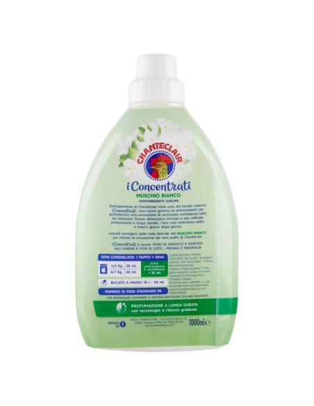 chanteclair ammorbidente concentrato - 50 lavaggi 1 litro - muschio bianco: tuttocasashop.live: prodotti per bucato e tessuti