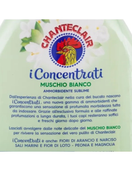 chanteclair ammorbidente concentrato - 50 lavaggi 1 litro - muschio bianco: tuttocasashop.live: prodotti per bucato e tessuti