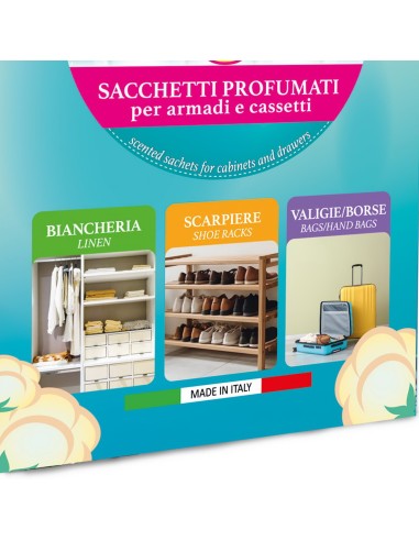sweet home 3 sacchetti profumati per armadi e cassetti 45gg - fresco cotone: tuttocasashop.live: prodotti per bucato e tessuti