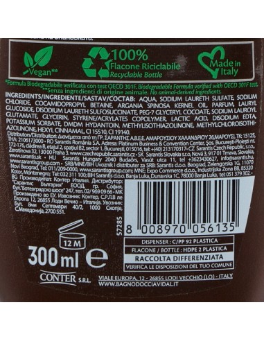 vidal sapone liquido - 300ml - olio di argan biologico: tuttocasashop.live: igiene e cura della persona