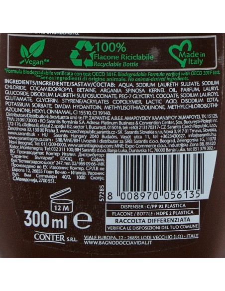 vidal sapone liquido - 300ml - olio di argan biologico: tuttocasashop.live: igiene e cura della persona
