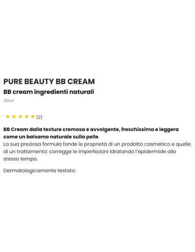 astra pure beauty bb cream - ingredienti naturali - 30ml - 01 - fair: tuttocasashop.live: igiene e cura della persona