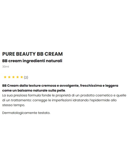 astra pure beauty bb cream - ingredienti naturali - 30ml - 01 - fair: tuttocasashop.live: igiene e cura della persona