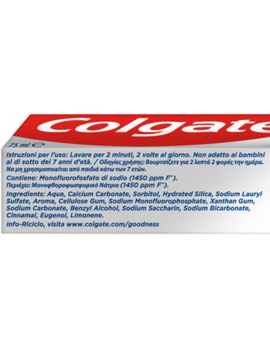 colgate dentifricio 75ml - baking soda - con bicarbonato di sodio: tuttocasashop.live: igiene e cura della persona