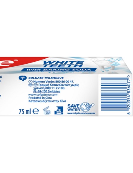 colgate dentifricio 75ml - baking soda - con bicarbonato di sodio: tuttocasashop.live: igiene e cura della persona