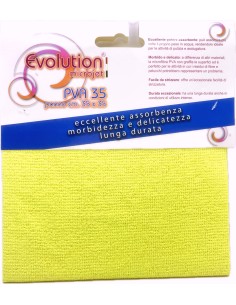 evolution microjet pva35 - panno microfibra in pva - 35x35cm - giallo: tuttocasashop.live: pulizia e cura della casa