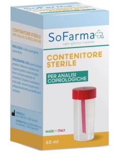 sofarma contenitore sterile per analisi coprologiche - 60ml - feci: tuttocasashop.live: igiene e cura della persona