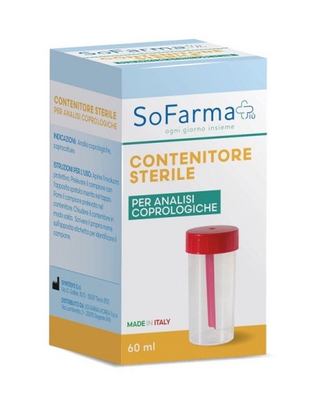 sofarma contenitore sterile per analisi coprologiche - 60ml - feci: tuttocasashop.live: igiene e cura della persona