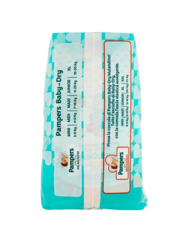 pampers pannolini baby-dry - taglia 3 midi 4-9kg - 20 pezzi: tuttocasashop.live: igiene e cura della persona