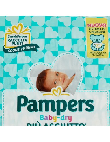 pampers pannolini baby-dry - taglia 3 midi 4-9kg - 20 pezzi: tuttocasashop.live: igiene e cura della persona