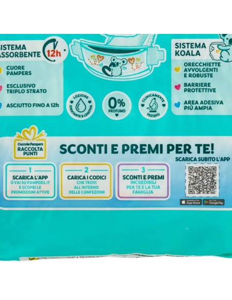 pampers pannolini baby-dry - taglia 3 midi 4-9kg - 20 pezzi: tuttocasashop.live: igiene e cura della persona