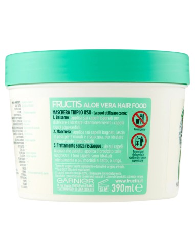 fructis hair food maschera capelli 390ml - aloe vera - idratante: tuttocasashop.live: igiene e cura della persona