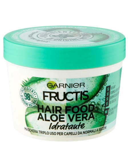 fructis hair food maschera capelli 390ml - aloe vera - idratante: tuttocasashop.live: igiene e cura della persona