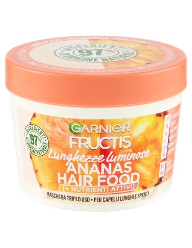 fructis hair food maschera capelli 390ml - ananas - lunghezze luminose: tuttocasashop.live: igiene e cura della persona