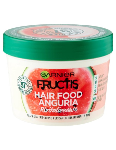 fructis hair food maschera capelli 390ml - anguria - rivitalizzante: tuttocasashop.live: igiene e cura della persona