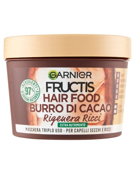 fructis hair food maschera capelli 390ml - burro di cacao - rigenera ricci: tuttocasashop.live: igiene e cura della persona