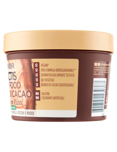 fructis hair food maschera capelli 390ml - burro di cacao - rigenera ricci: tuttocasashop.live: igiene e cura della persona