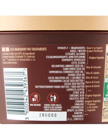 fructis hair food maschera capelli 390ml - burro di cacao - rigenera ricci: tuttocasashop.live: igiene e cura della persona