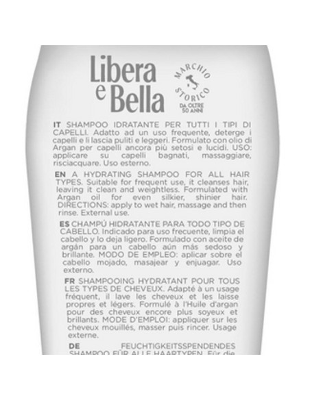 libera e bella shampoo 300ml - idratante - con olio di argan: tuttocasashop.live: igiene e cura della persona
