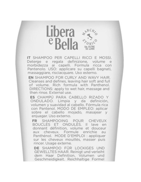 libera e bella shampoo 300ml - ravviva ricci - con pantenolo: tuttocasashop.live: igiene e cura della persona