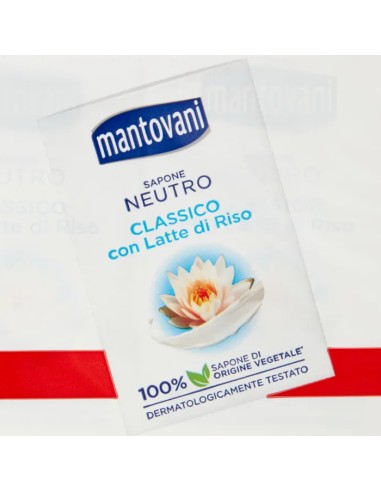 mantovani sapone neutro classico con latte di riso - 3 saponette da 90g: tuttocasashop.live: igiene e cura della persona