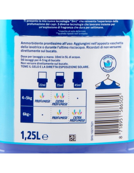fabuloso ammorbidente per bucato - 56 lavaggi 1250ml - freschezza lavanda: tuttocasashop.live: prodotti per bucato e tessuti