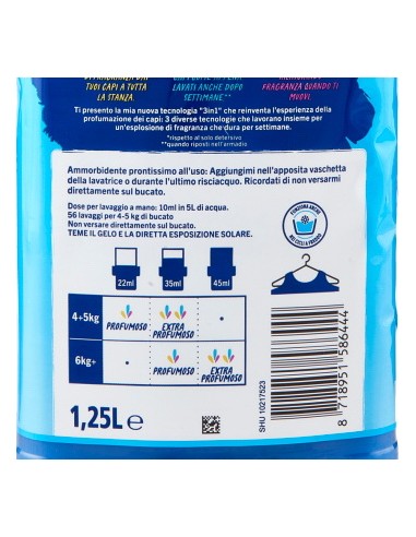 fabuloso ammorbidente per bucato - 56 lavaggi 1250ml - fresco mattino: tuttocasashop.live: prodotti per bucato e tessuti