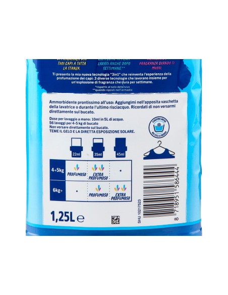 fabuloso ammorbidente per bucato - 56 lavaggi 1250ml - fresco mattino: tuttocasashop.live: prodotti per bucato e tessuti
