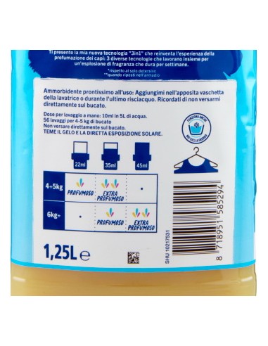 fabuloso ammorbidente per bucato - 56 lavaggi 1250ml - vaniglia e orchidea: tuttocasashop.live: prodotti per bucato e tessuti